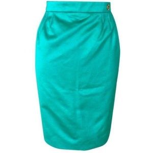 Gucci Skirt Emerald Toned Green Knee-Length 44 sz